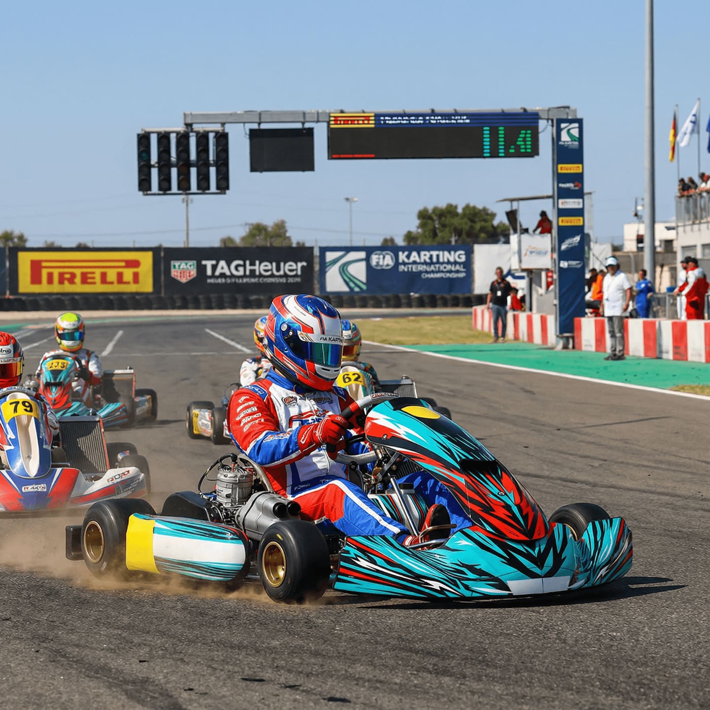 Professional go kart track design blueprint and aerial view